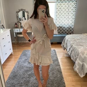Ruffle belted dress
